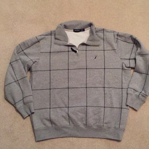 Nautica Other - Nautica sweatshirt, grey with navy squares